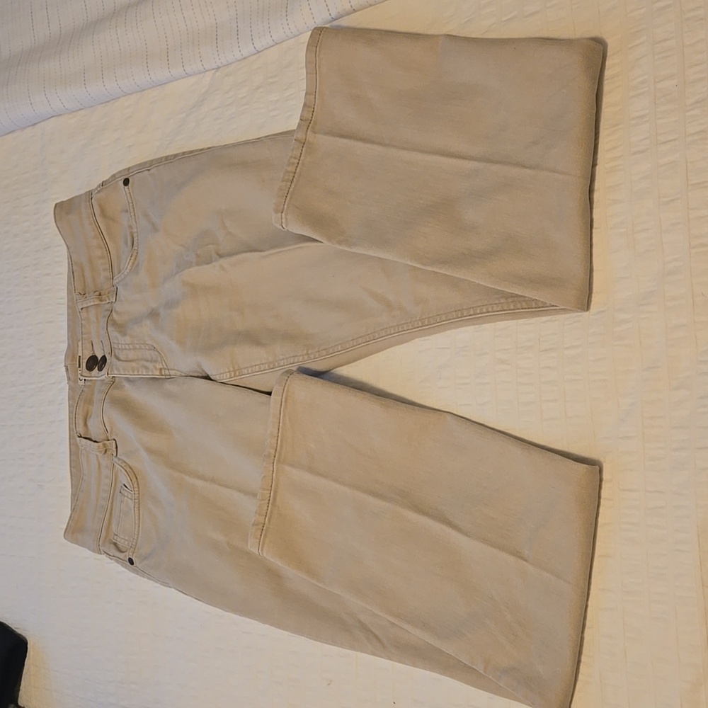 CABI LouLou Style#406 Straight Leg Mid Rise Denim Pants Sz 8 in Cafe Au Lait Y2K - Picture 2 of 13